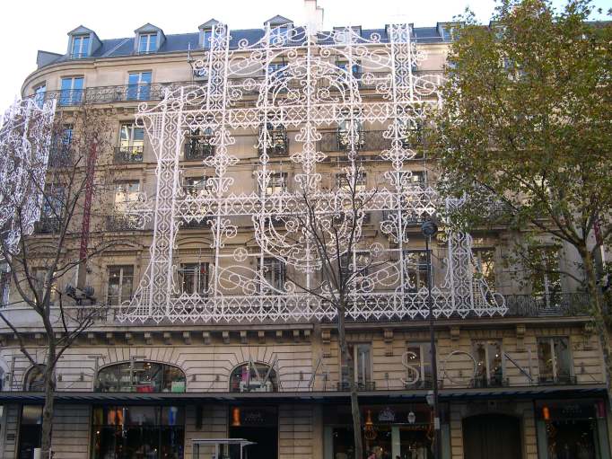  Façade décorée pour les fêtes de fin d'année